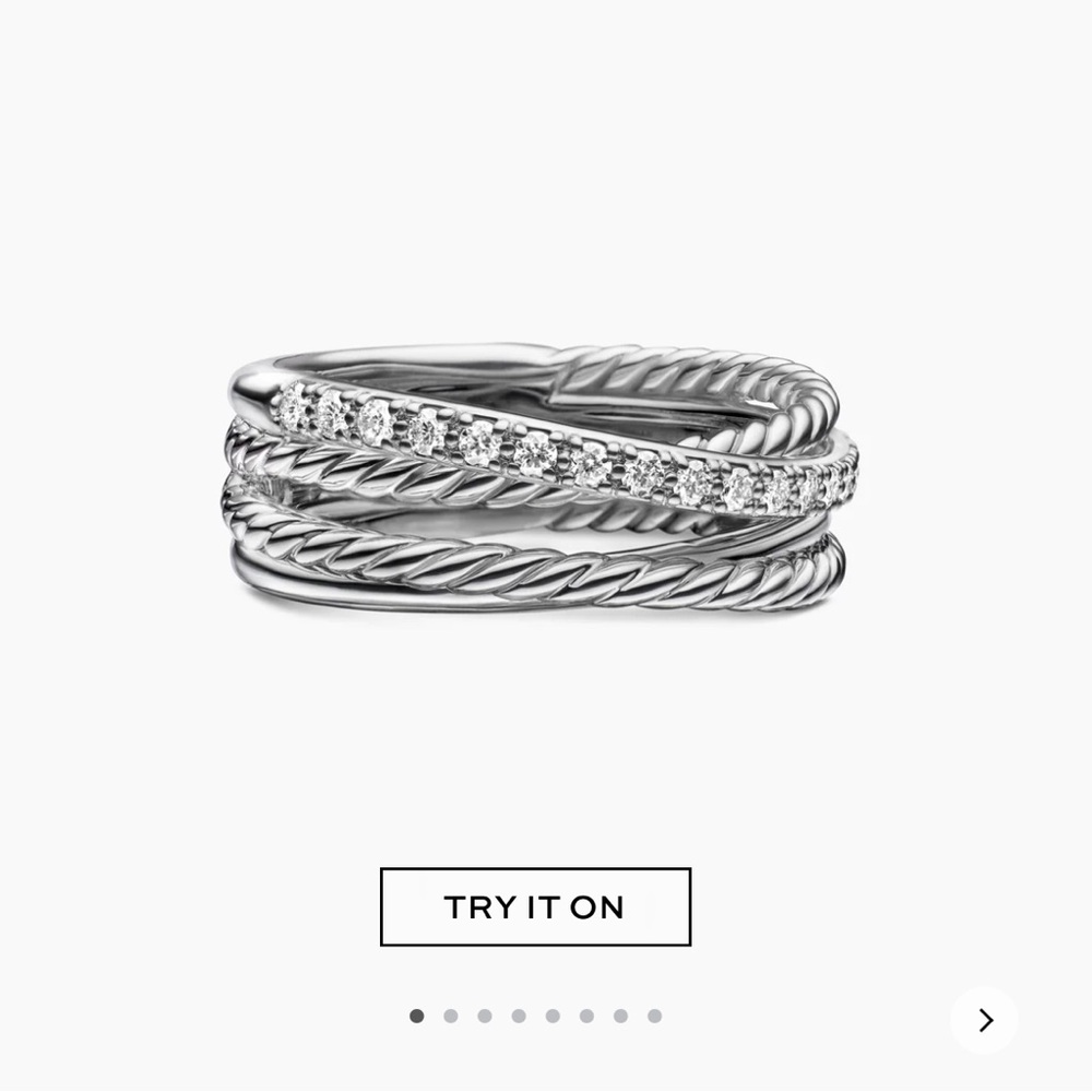 David Yurman Crossover Band Ring Size 7